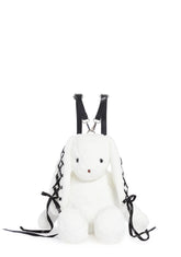 Cuddly Bunny Plush Backpack - White