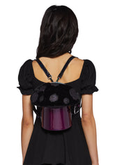 Trippy Vibe Got Funky Mushroom Backpack-Black