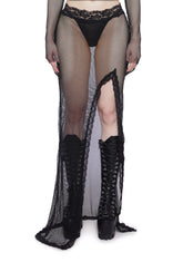 Temptations Fishnet Maxi Skirt