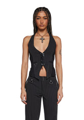 Heather Pinstripe Vest