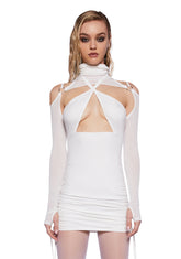 Pitch Wrap Mini Dress With Shrug