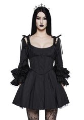 Haunted Hue Mini Dress - Black