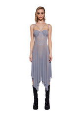 Pitch Mesh Midi Dress