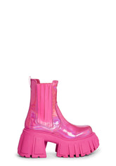 Rebel Core Chelsea Ankle Boots - Pink