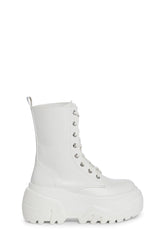 Optical Fuse Combat Boots - White