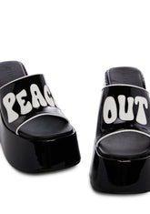 That 70s Flow Platform Slides - Black/White