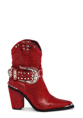 Sharp Sheriff Shine Cowboy Boots - Red
