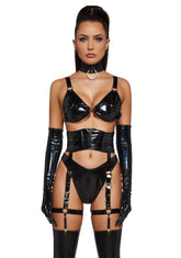 Watch Me Shine Lingerie Set - Black