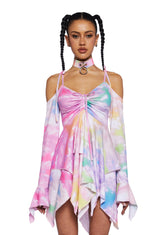 F Is For Fairies™ Handkerchief Dress - Tie Dye Rainbow
