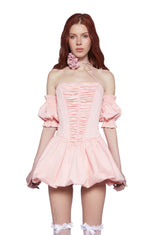 Blushing Petals Mini Dress