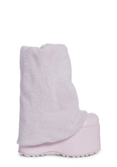 Snuggle Wonderland Platform Boots - Light Pink
