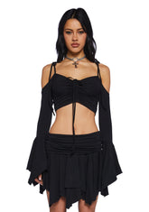 F Is For Fairies™ Crop Top - Black