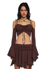 F Is For Fairies™ Crop Top - Brown
