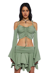 F Is For Fairies™ Crop Top - Sage