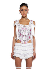 Lavish Duchess Corset Top - White