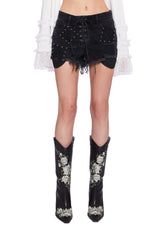 Dayclub Cabana Denim Shorts - Black