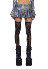 Cosmic Disco Pleated Mini Skirt