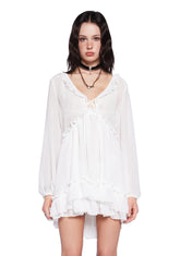 Sunset Chaser Babydoll Dress - Off White