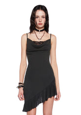 Sweet Zephyr Asymmetrical Mini Dress
