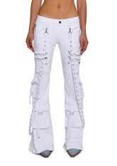 Aurora Cargo Jeans - White