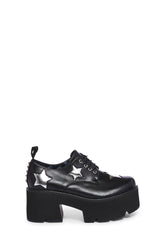 Starry Skies Platform Oxfords - Black