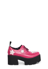 Starry Skies Platform Oxfords - Pink