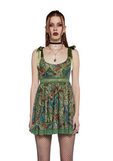 Romantic Mirage Babydoll Dress - Green