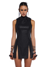 Downbeat Hooded Mini Dress