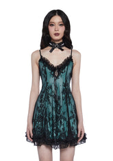 Faithfully Doomed Lace Dress - Mint