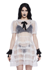 Elegant Frills Babydoll Dress