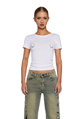 Pierced Short Sleeve Tee