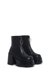 Detention Hall Platform Boots - Black