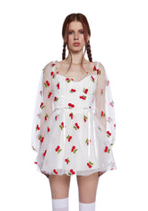 Heavenly Affair Babydoll Dress - Cherry