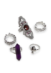 Whimsical Amethyst Ring Set