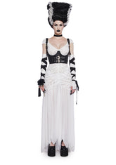 Reanimated Bride Premium Costume And Wig Set