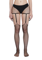 Fishnet Garter Stockings
