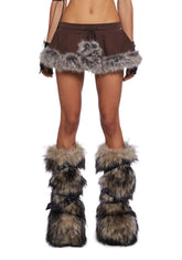 Wild One Mini Skirt - Brown