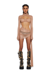 Dreamland Dancer Bodycon Dress - Gold