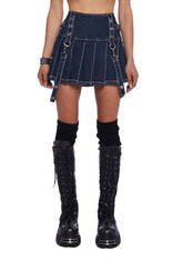 Pleated Bondage Mini Skirt