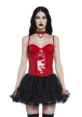Bold At Night PVC Corset - Red