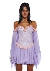 Sparkling Enchantment Mini Dress - Purple