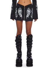 Night Raver Reflective Mini Skirt