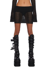 Diatonic Fishnet Mini Skirt