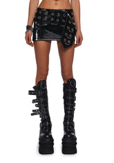 Diatonic Belted Mini Skirt