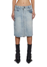Camille Denim Midi Cargo Skirt