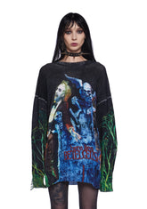 It’s Showtime Distressed Sweater