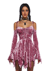 F is For Fairies Handkerchief Dress - Mauve Velvet