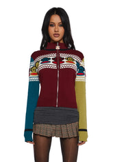 Retro Cozy Intarsia Sweater