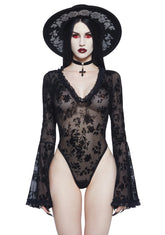 Pursuit Of Blood Mesh Bodysuit - Black