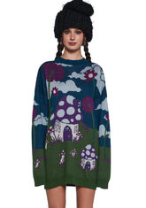 Magic Daze Knit Sweater - Dark Blue